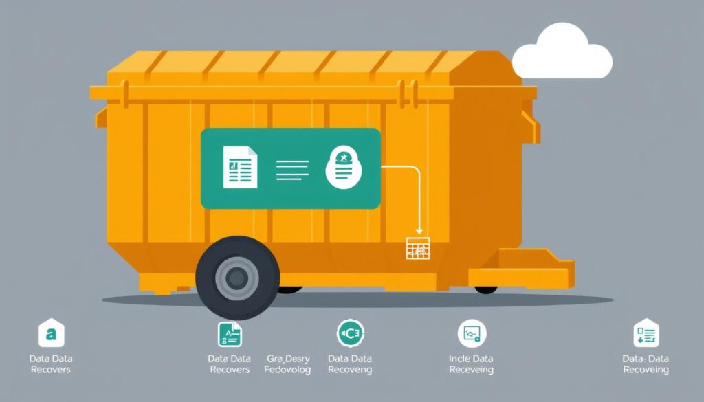 Gambar aplikasi Dumpster dengan proses pemulihan data